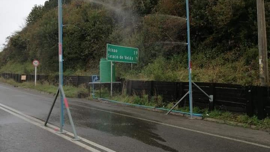 Equipo que hace funcionar túnel sanitizador en Chiloé fue robado durante toque de queda