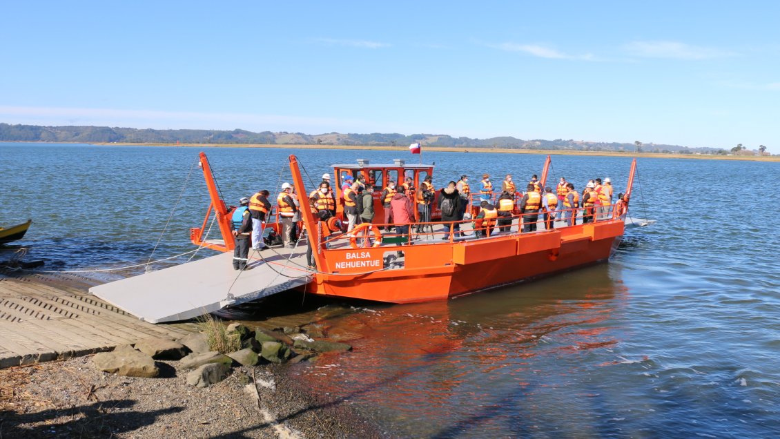 Comenzó a funcionar balsa que conectará Nehuentúe con Puerto Saavedra en La Araucanía