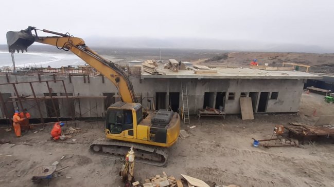 Nueva caleta de Huentelauquén presenta 76 por ciento de avance