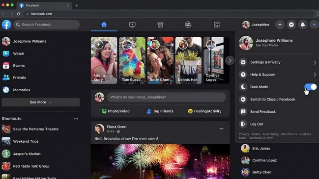 El modo oscuro de Facebook está disponible oficialmente en todo el mundo