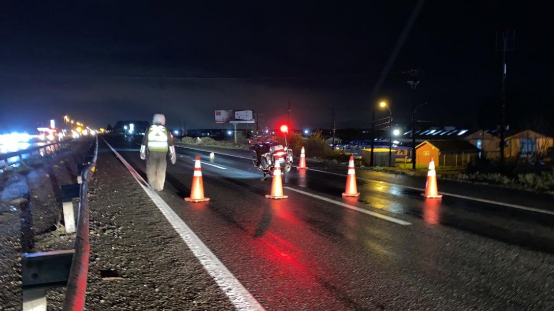 Puerto Varas: Hombre falleció atropellado en la Ruta 5 Sur en medio de temporal