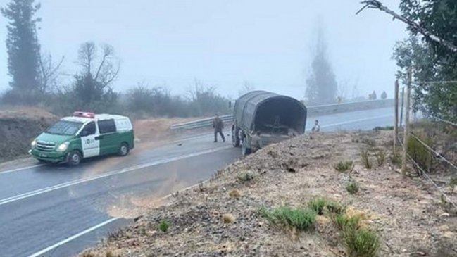 Volcamiento de camión militar dejó un soldado muerto y cinco heridos en Marchigüe