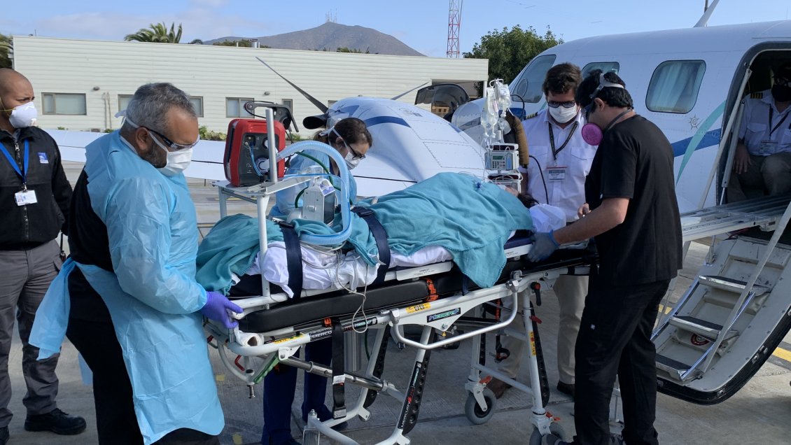 Primer paciente crítico trasladado a Coquimbo llegó desde Iquique