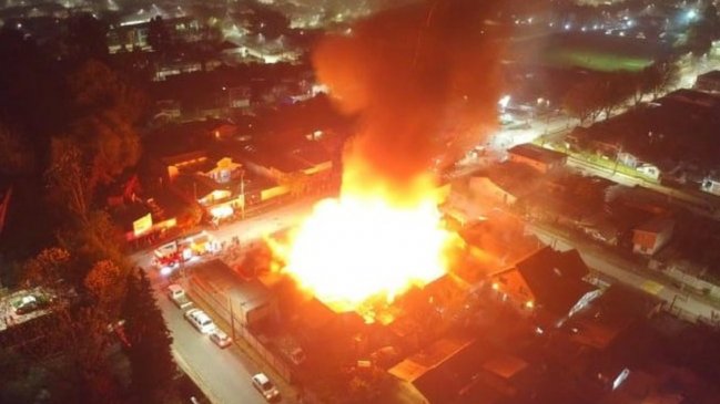 Incendio destruyó seis casas y un taller en sector Nonguén de Concepción