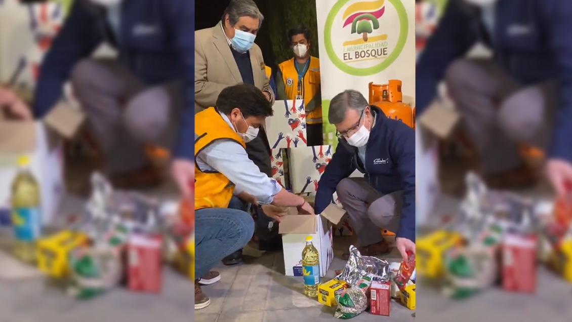 El Bosque: Municipio ha repartido al menos 300 cajas de alimentos donadas por La Florida y Las Condes