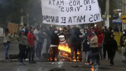  Vecinos de La Pintana protestaron para exigir ayuda del Gobierno  
