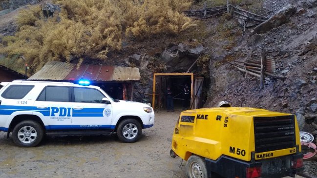 Rancagua: PDI investiga la muerte de un trabajador al interior de mina