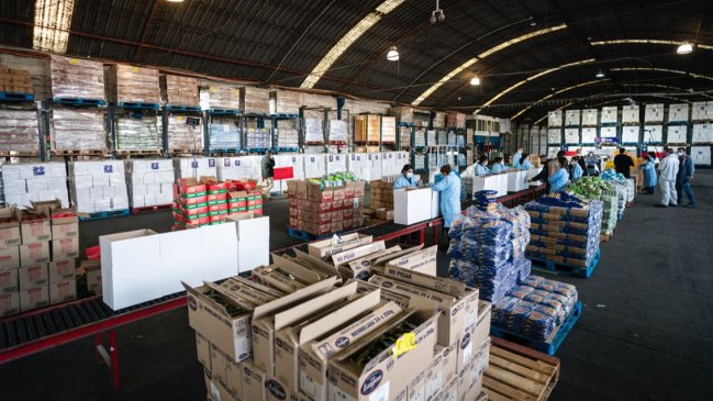 Hogares de siete comunas de Santiago recibieron este sábado sus cajas de alimentos