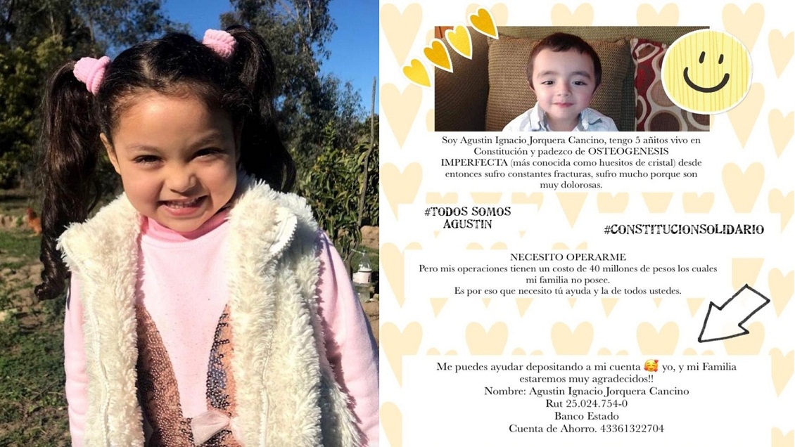 Maule: Dos familias realizan campañas solidarias para costear tratamientos de sus hijos