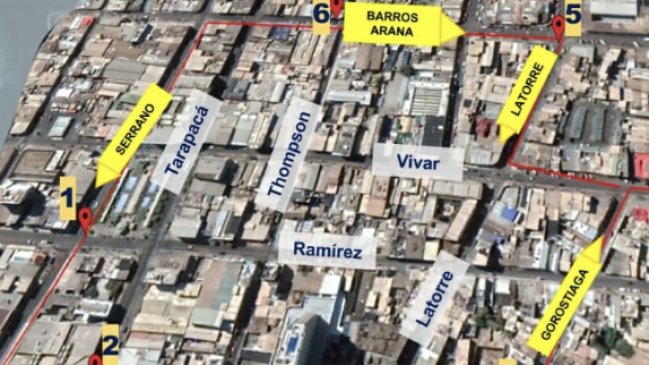 Cerrarán calles del centro de Iquique y Alto Hospicio