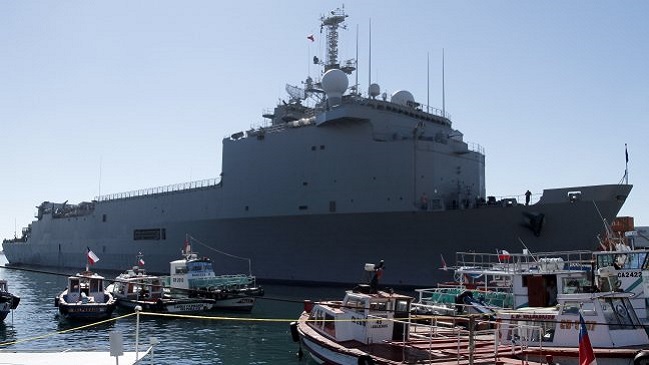 Buque Hospital Sargento Aldea espera orden para zarpar desde Talcahuano a Valparaíso