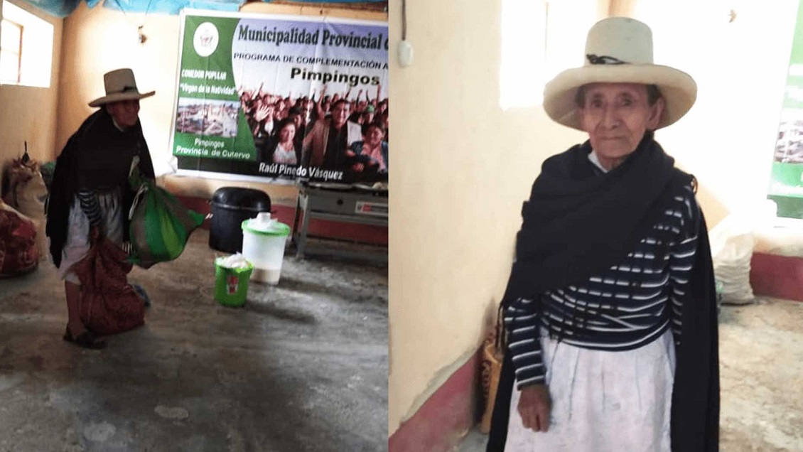Anciana dona lo que cosecha a personas con Covid-19 en Perú