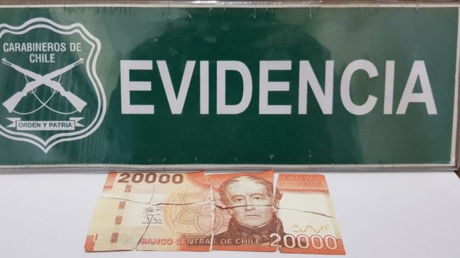 Carabineros detuvo a hombre que intentó depositar billete falso en Rancagua