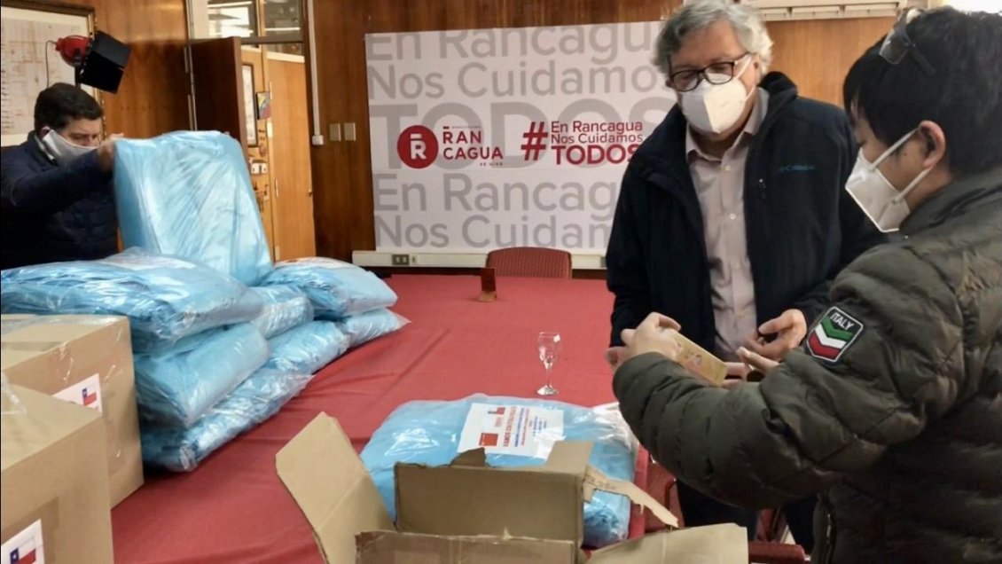 Empresarios chinos donaron insumos médicos a Municipalidad de Rancagua