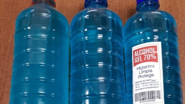 PDI incautó más de 600 litros de alcohol gel con etiqueta sanitaria falsa en Talca