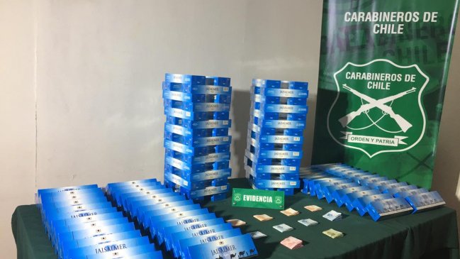Carabineros decomisa más de mil cajetillas de cigarros de contrabando en O'Higgins