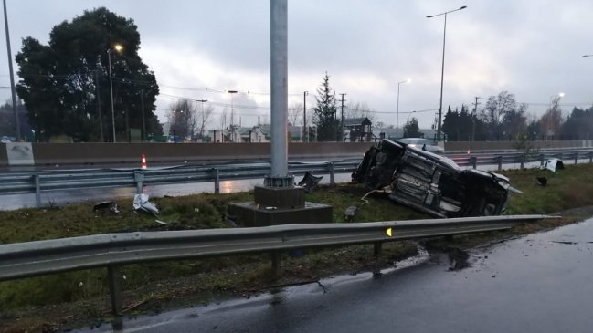 Accidentes de tránsito producto de las lluvias en el Biobío dejan cuatro fallecidos