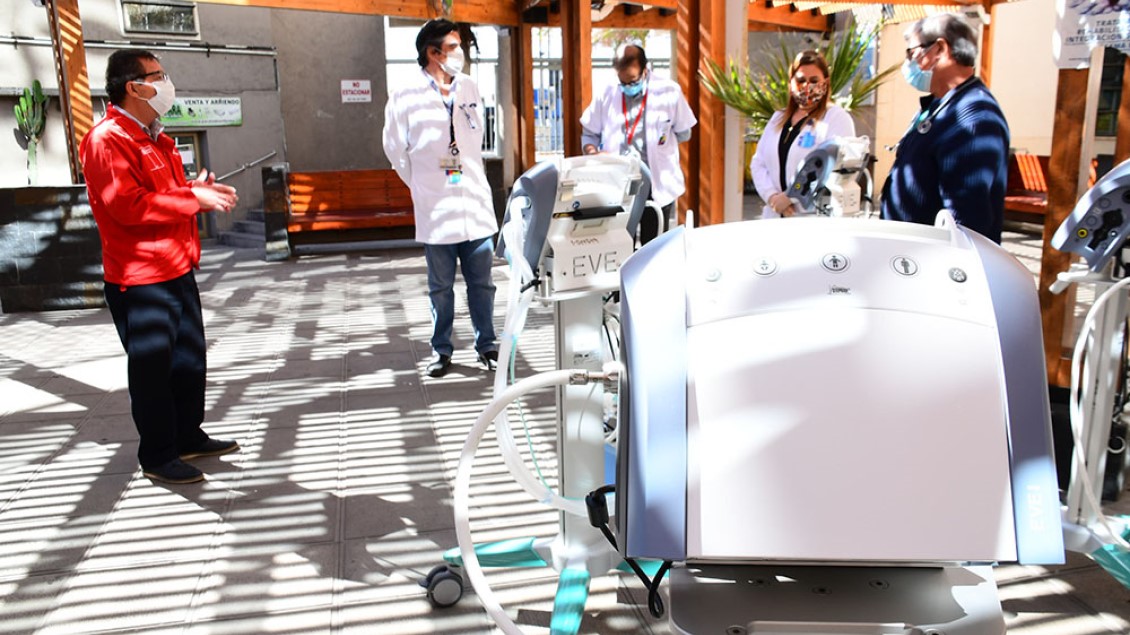 Cinco nuevos ventiladores mecánicos arribaron al hospital regional de Arica