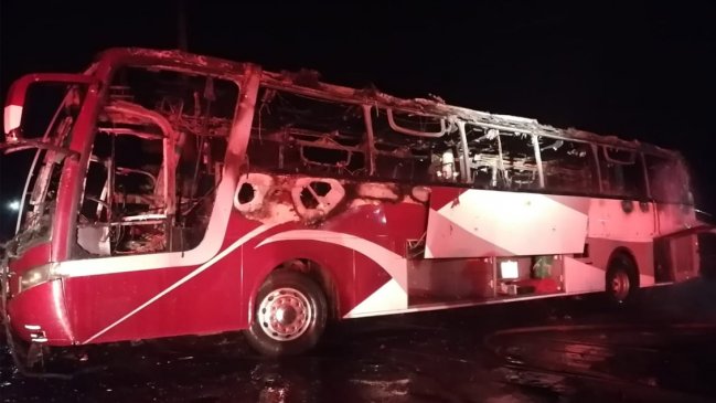 Bus fue quemado en nuevo ataque incendiario en Ercilla