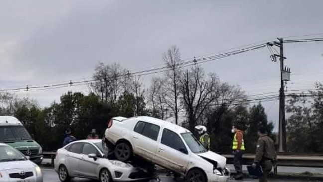 Choque múltiple mantuvo interrumpida ruta Temuco-Labranza