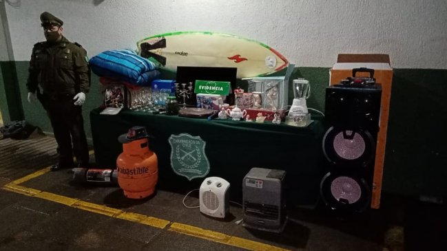 Carabineros esclarece cuatro robos en Pichilemu: Tres detenidos