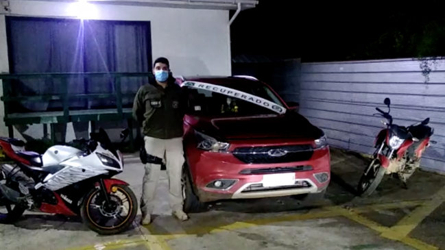 Carabineros recuperó armamento y vehículos robados en Reñaca Alto