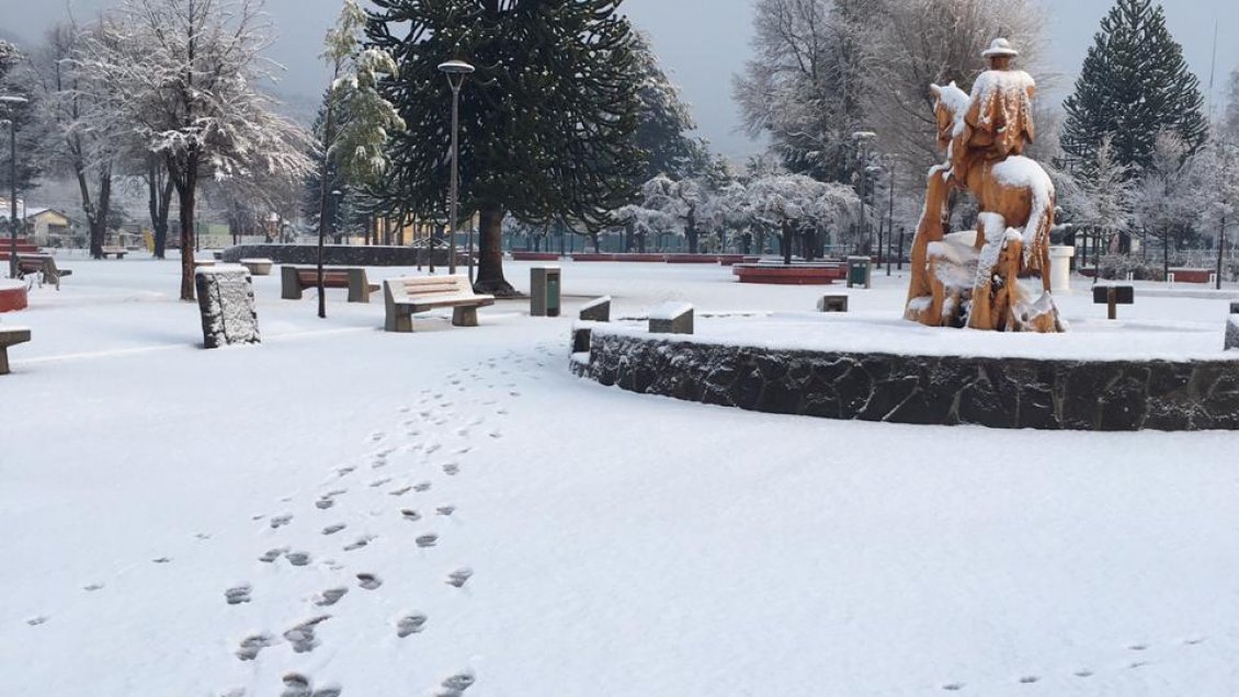 Intensas nevadas y bajas temperaturas se registran en Lonquimay