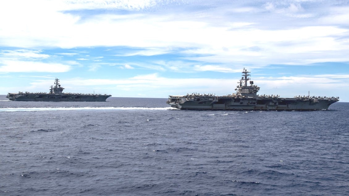 Estados Unidos despliega portaaviones en el mar de China Meridional