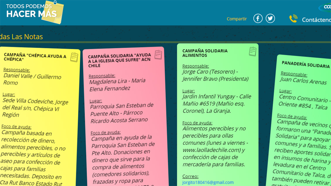 #TodosPodemosHacerMás: Chépica, Puente Alto, Santiago, Pedro Aguirre Cerda y Talca