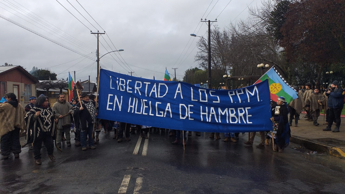Comunidades de Angol marcharon en apoyo a internos mapuche en huelga de hambre