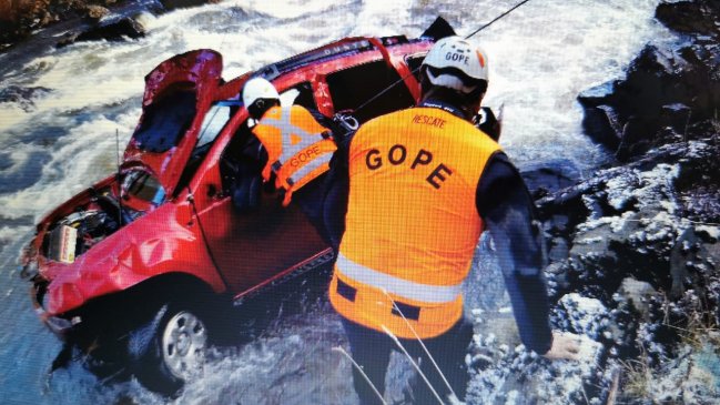 Continúa la búsqueda de padre e hija desaparecidos tras caer al río Simpson en Coyhaique