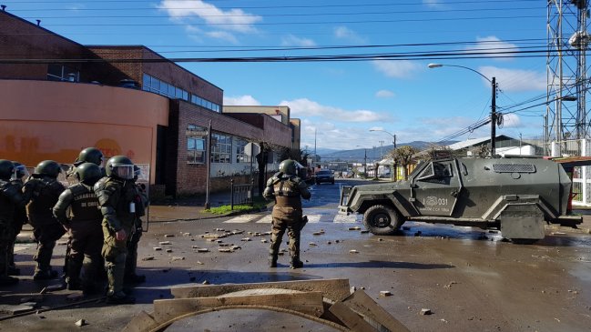 Marchas mapuche en el Biobío terminan con enfrentamientos con Carabineros
