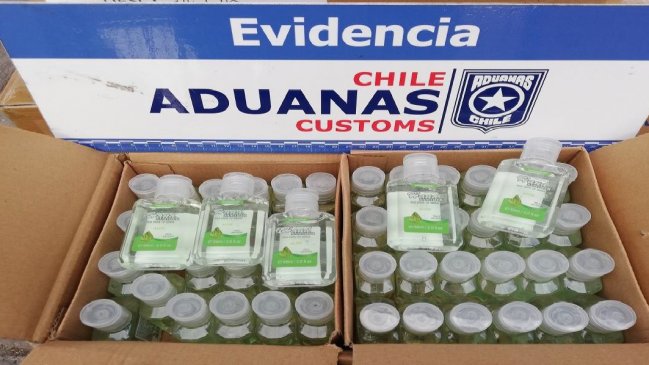 Interceptan alcohol gel de origen chino y sin autorización sanitaria en Iquique