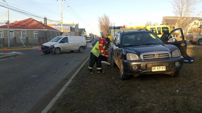 Accidente de tránsito en el centro de Punta Arenas dejó un lesionado