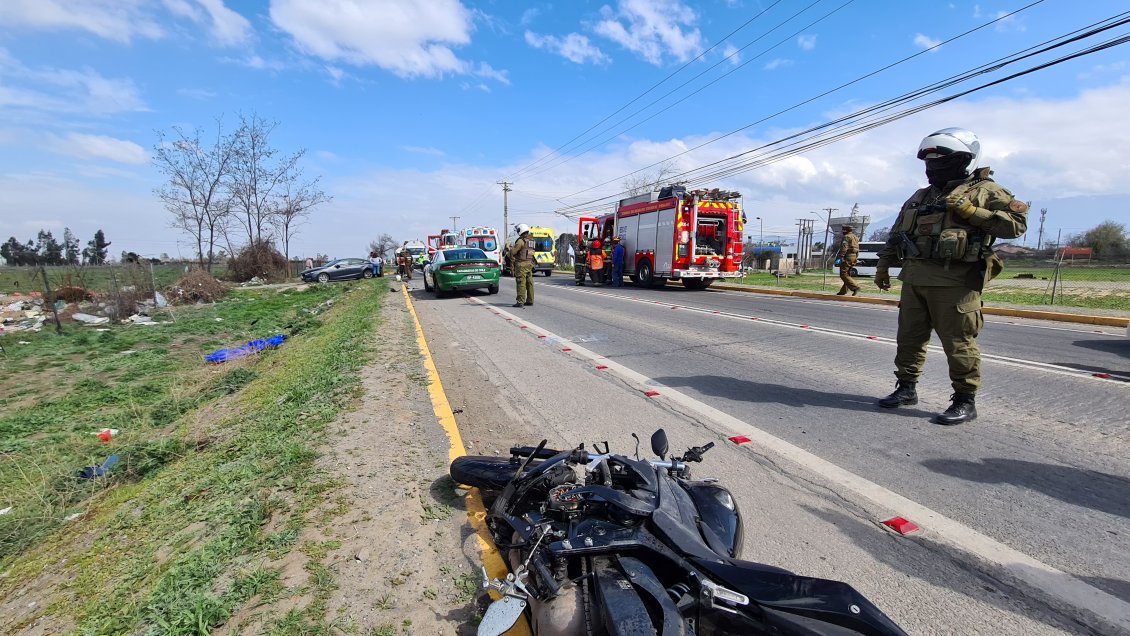 Motociclista falleció tras accidente de tránsito en Rancagua