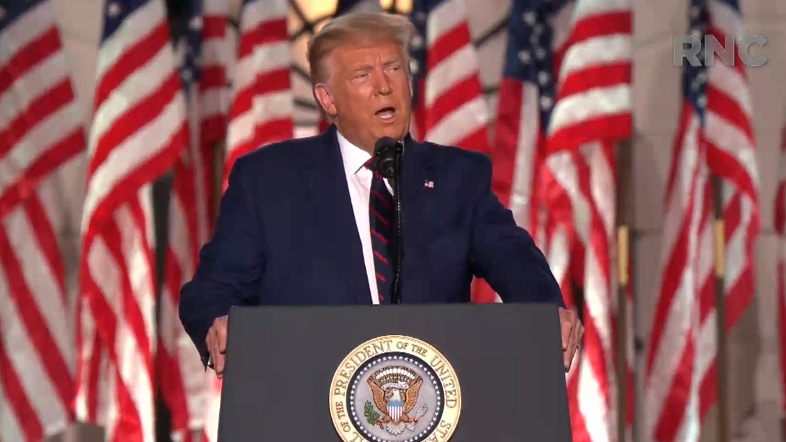 Donald Trump aceptó la candidatura republicana a la reelección como presidente de EEUU