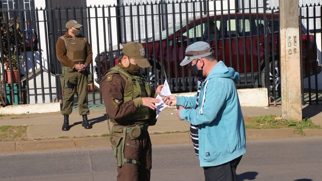 Conductor fue detenido por presentar permiso falso para transitar por Concepción en cuarentena