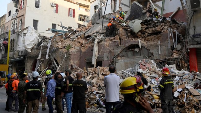  Suben a 191 los muertos por explosión en Beirut, que los recuerda con minuto silencio  
