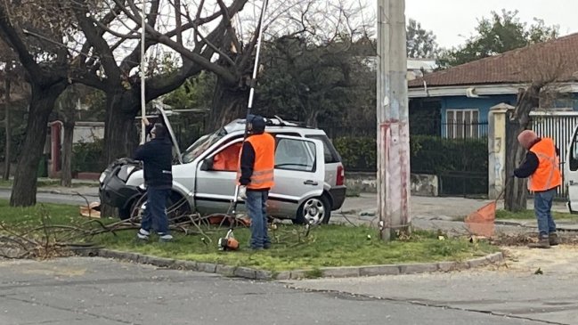 Puente Alto: Delincuente robó un auto y mientras huía chocó y murió