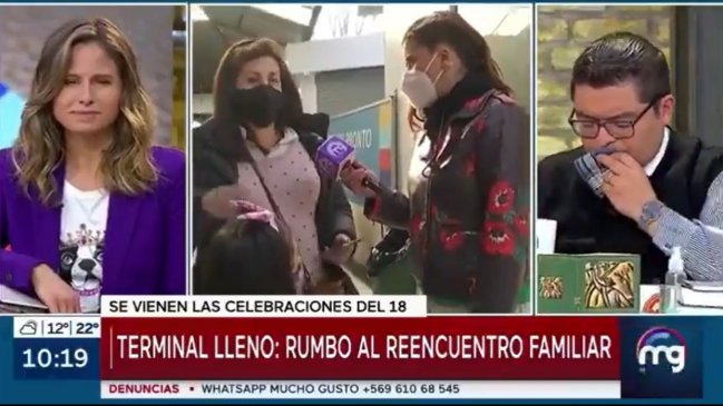 Intentó pasar inadvertido: Invitado de matinal se quemó la lengua en vivo