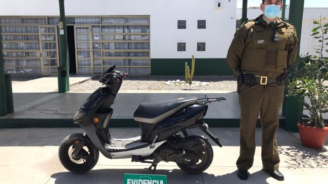 Moto con encargo por robo con intimidación era conducida por un menor de edad en Alto Hospicio