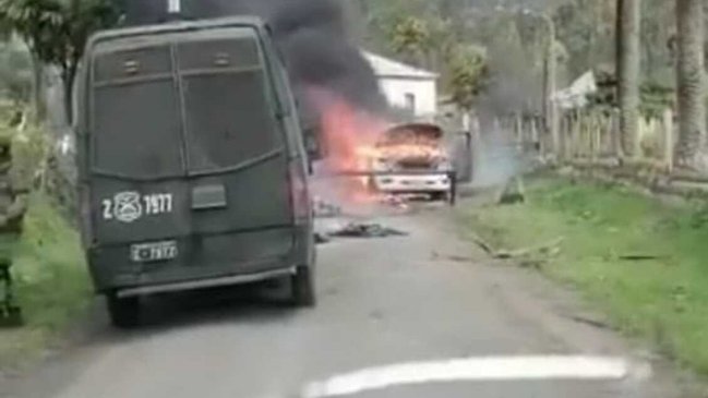 Contulmo: Testigo acusa agresión de Carabineros previo a quema de vehículos