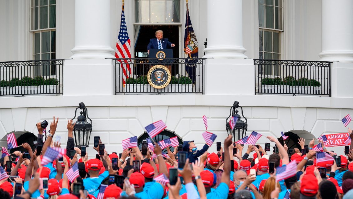 Trump encabezó su primer acto público tras recuperarse del Covid-19
