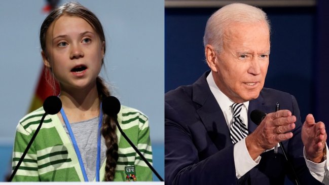 Greta Thunberg llama a estadounidenses a votar por Joe Biden