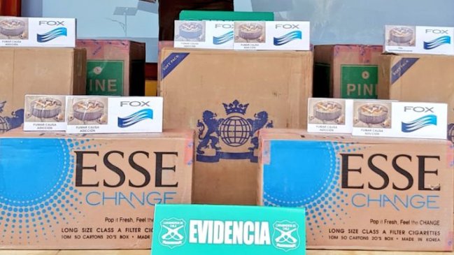 Mujer fue detenida portando 18 mil cajetillas de cigarrillos en Huara