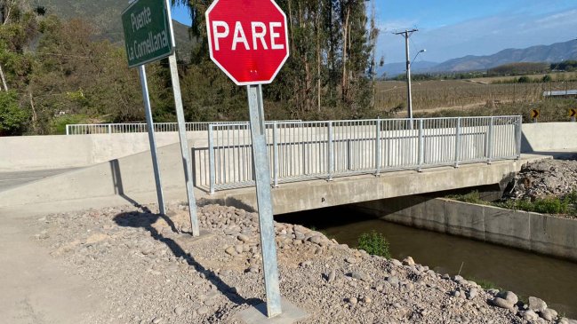 Entregan nuevo puente La Cornellana en Peumo