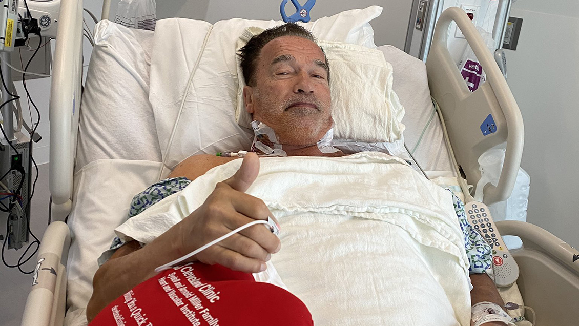 Arnold Schwarzenegger se recupera tras cirugía al corazón