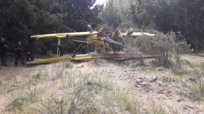 Avioneta capotó al interior de predio agrícola en Peumo: Piloto resultó ileso