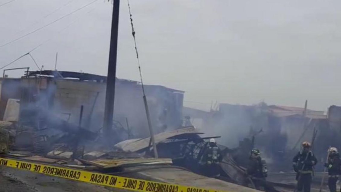 Incendio dejó una víctima fatal en Tocopilla
