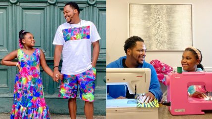   Hasta hacen juego: Padre que crea estilosa ropa para él y su hija se hace viral 